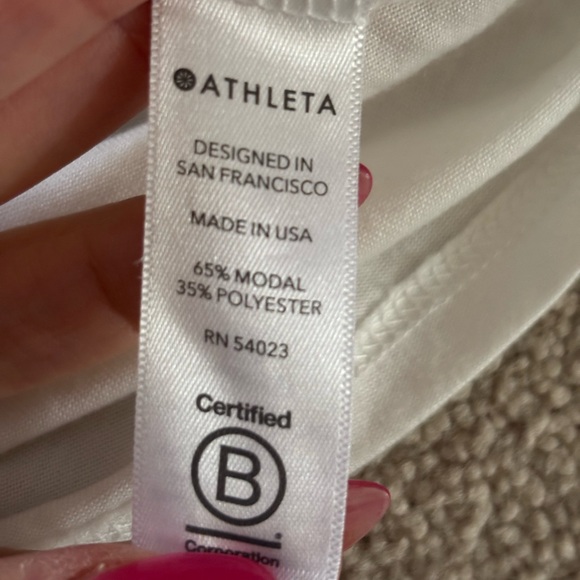 Athleta White‎ Drape Front Dolman Tee - Picture 4 of 6